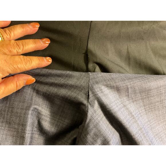 J.Hilburn Men's Adjustable Waist 100% Wool Dress Pants Blue Plaid - Picture 7 of 13